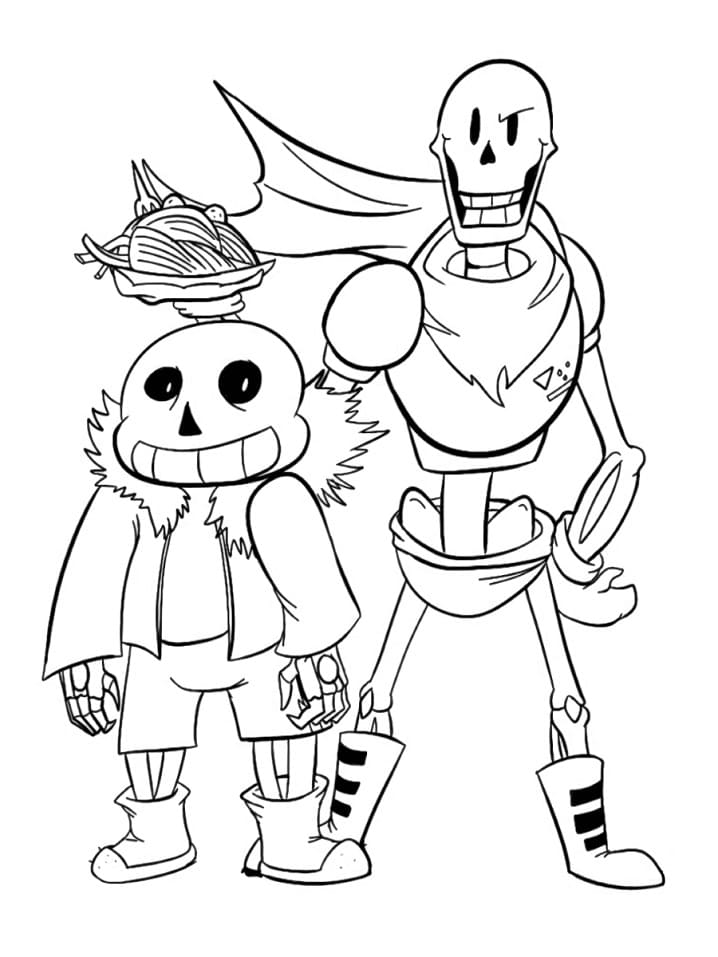 Sans coloring pages