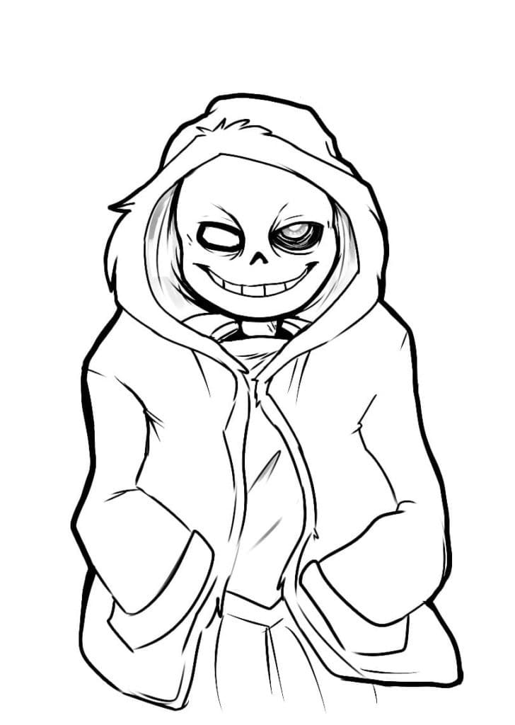 Sans coloring pages