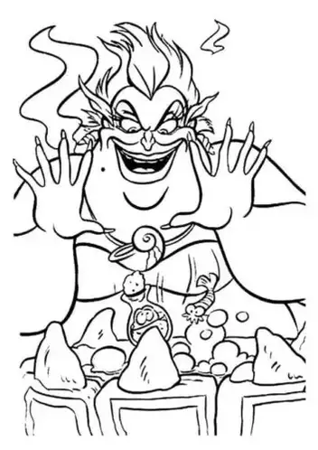 Fun disney ursula coloring pages