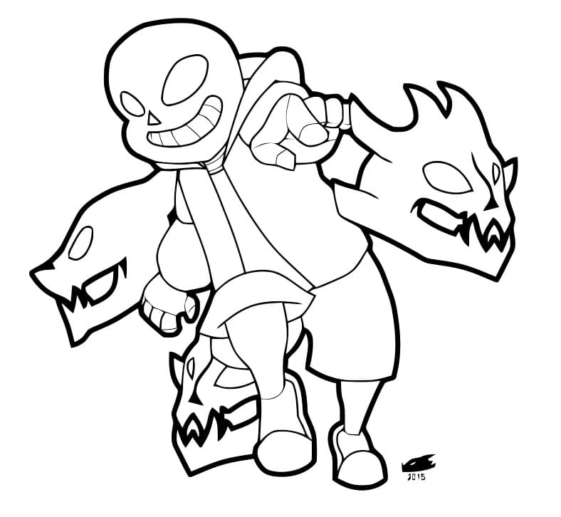 Sans coloring pages