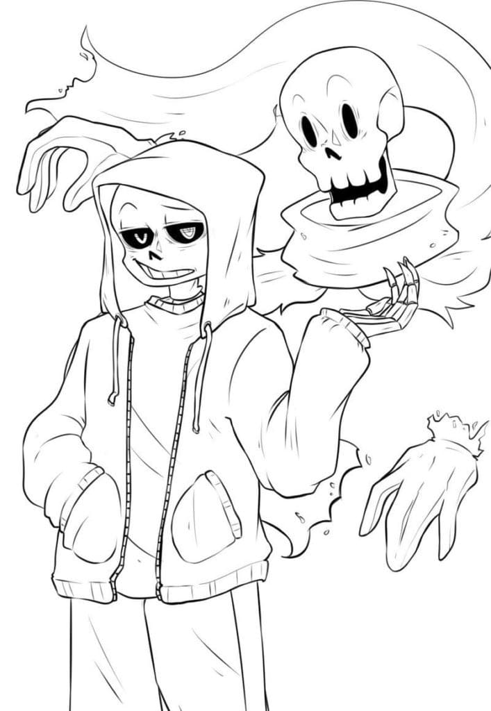 Sans coloring pages