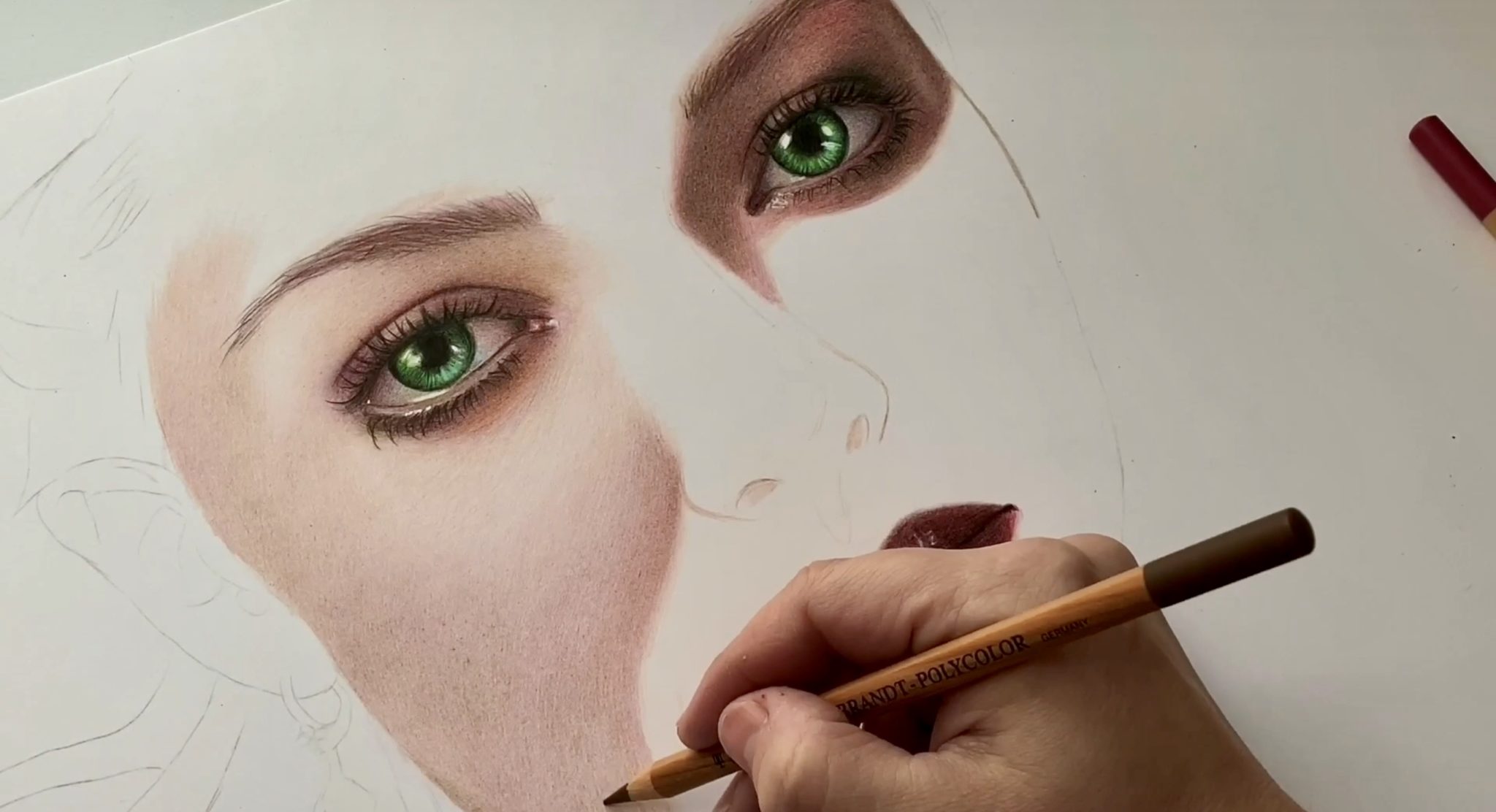 Tutorial drawing skin tones with colored pencils