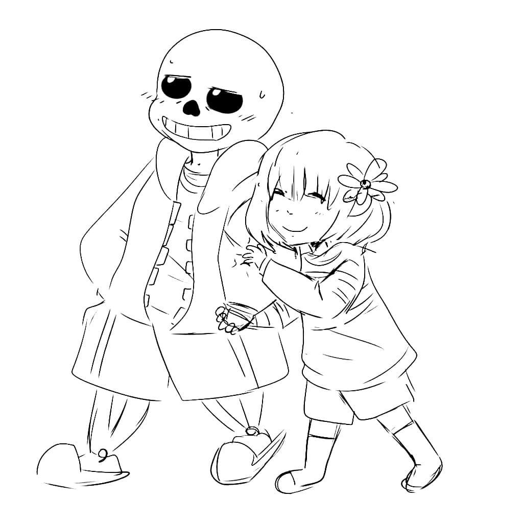 Sans coloring pages