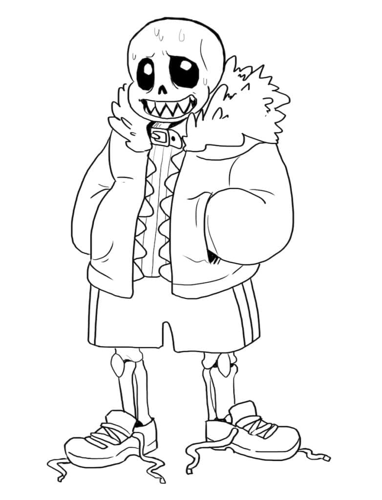 Sans coloring pages