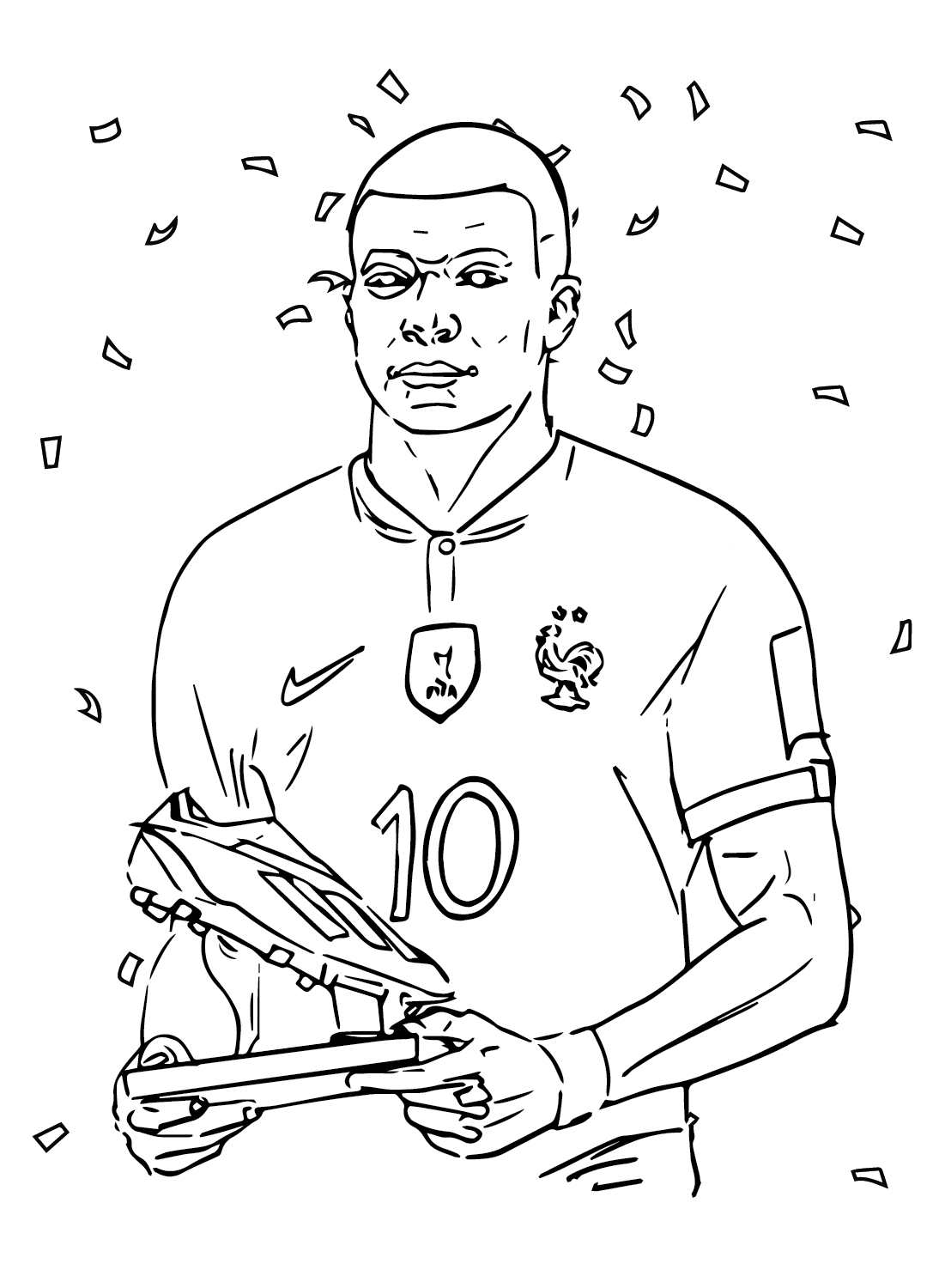 Kylian mbappã coloring pages