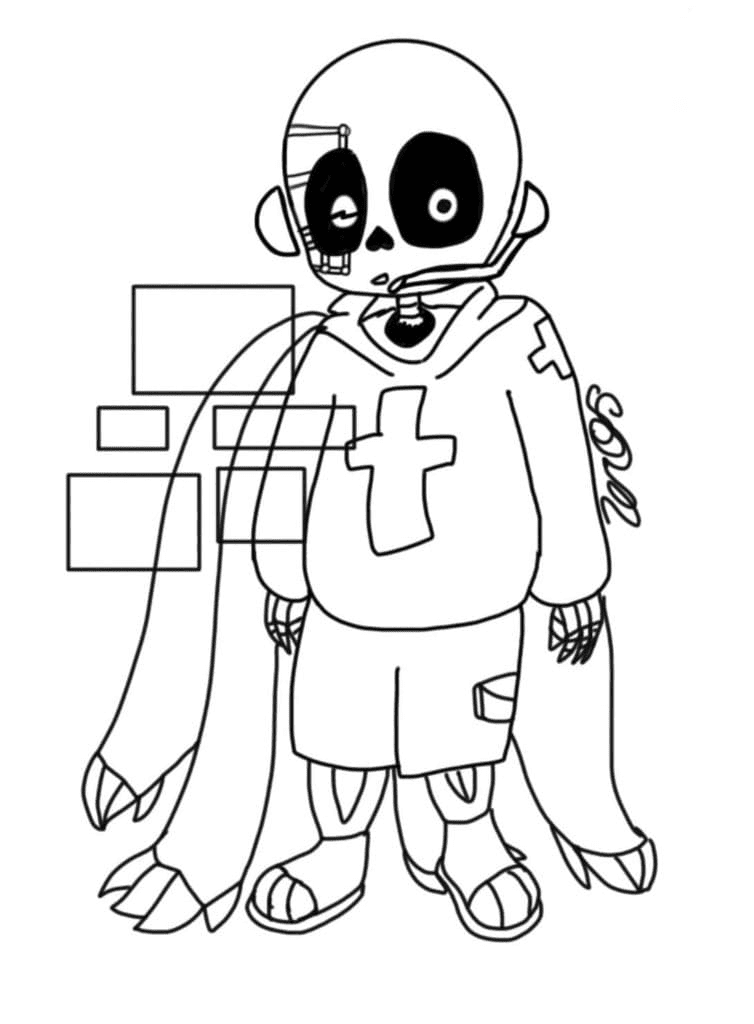 Free sans coloring page