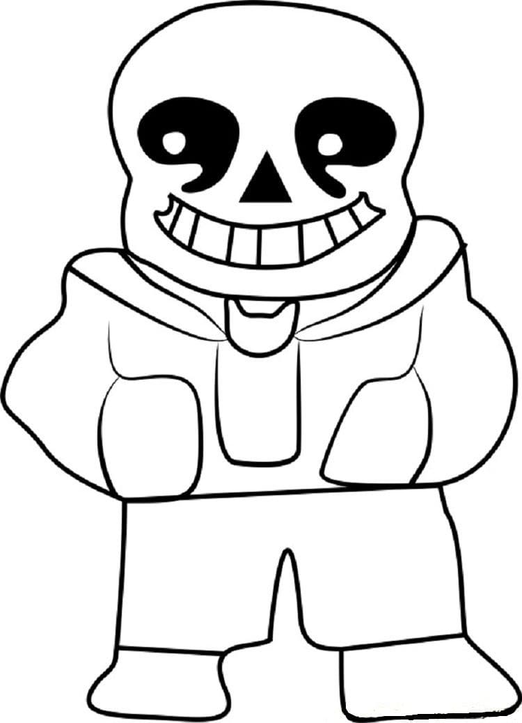 Sans coloring pages