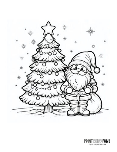 Cute santa claus coloring pages for craft learning fun plus twas the night before christmas at