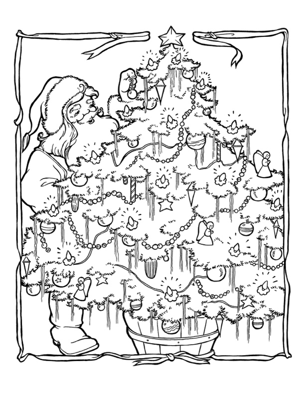 Christmas tree coloring pages