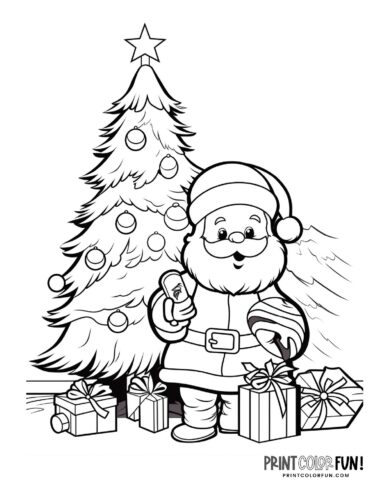 Cute santa claus coloring pages for craft learning fun plus twas the night before christmas at