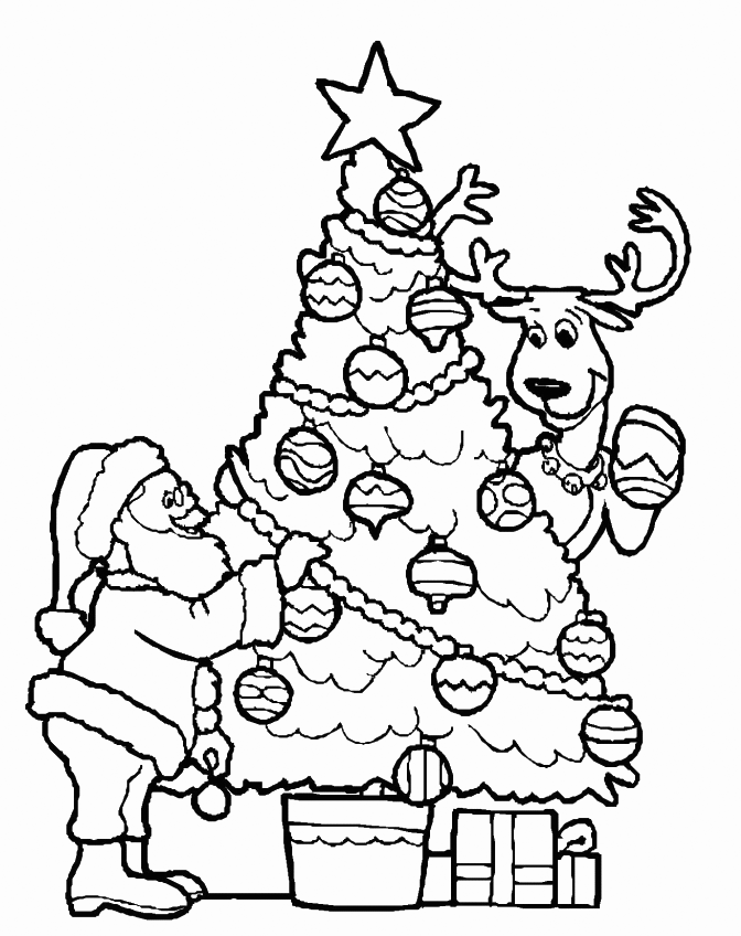 Free printable christmas tree coloring pages for kids