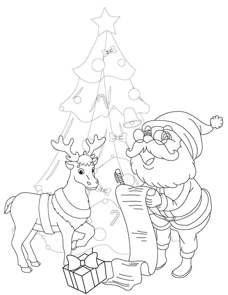 Free printable santa coloring pages