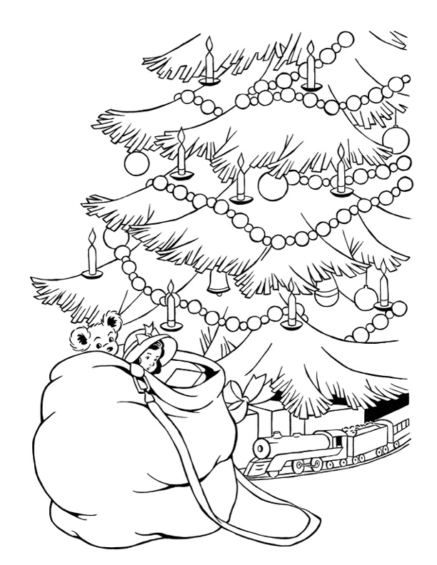 Christmas tree coloring pages