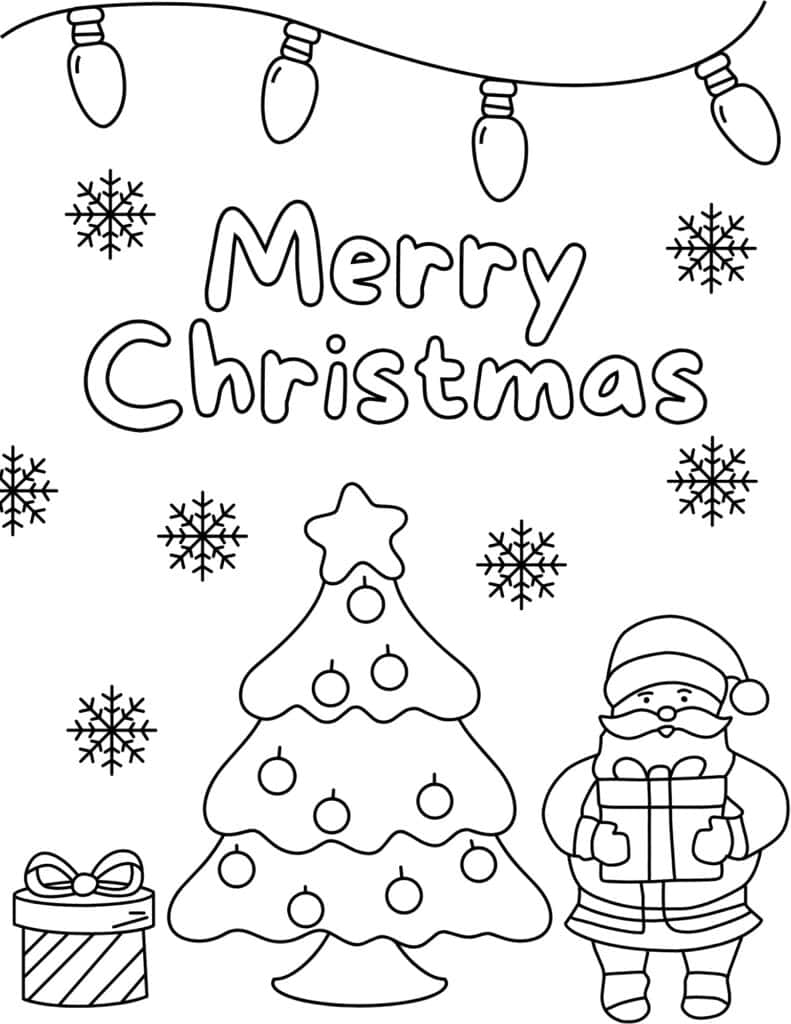 Free printable christmas tree coloring pages