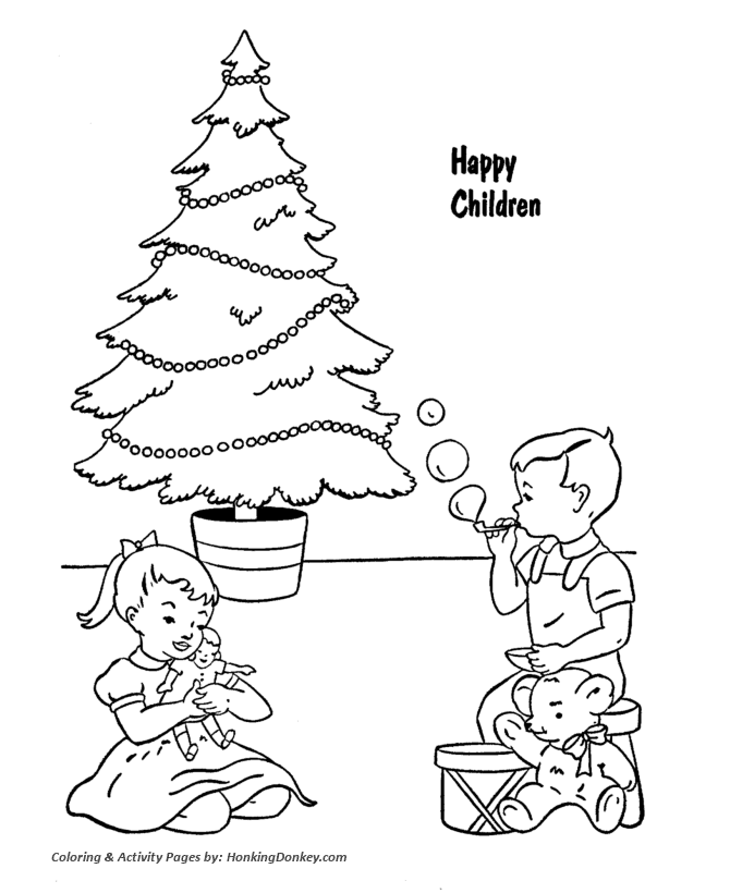 Christmas tree coloring pages