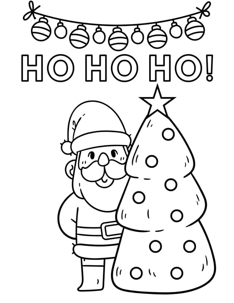 Free printable santa coloring pages for kids