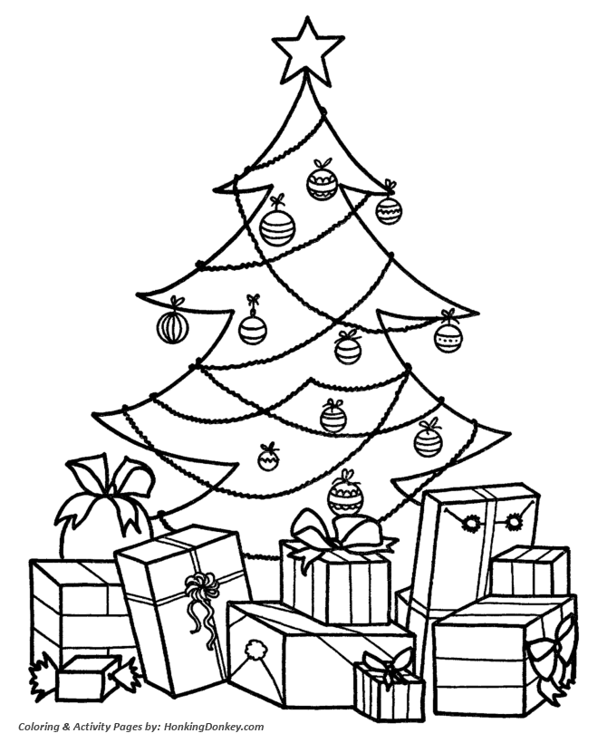 Christmas morning coloring pages