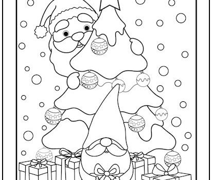 Tag santa coloring page print it free