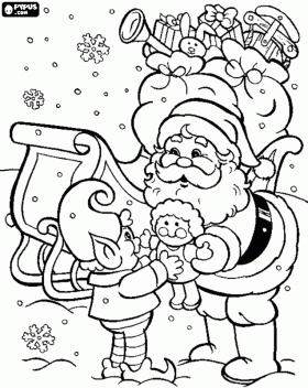 Santa clause and elf coloring page christmas coloring pages christmas colors santa coloring pages