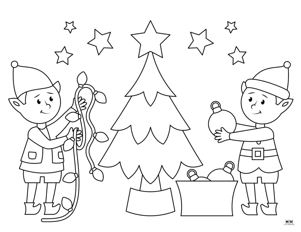 Elf coloring pages