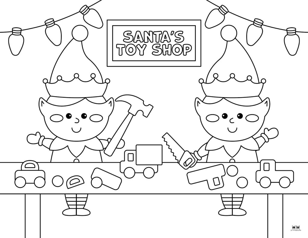 Elf coloring pages