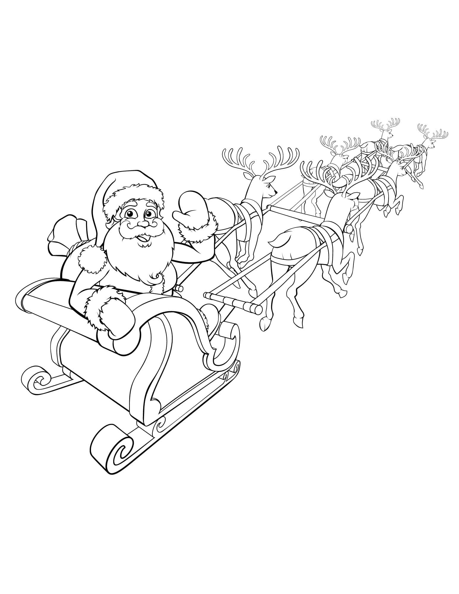 Cheerful christmas coloring pages for kids and adults