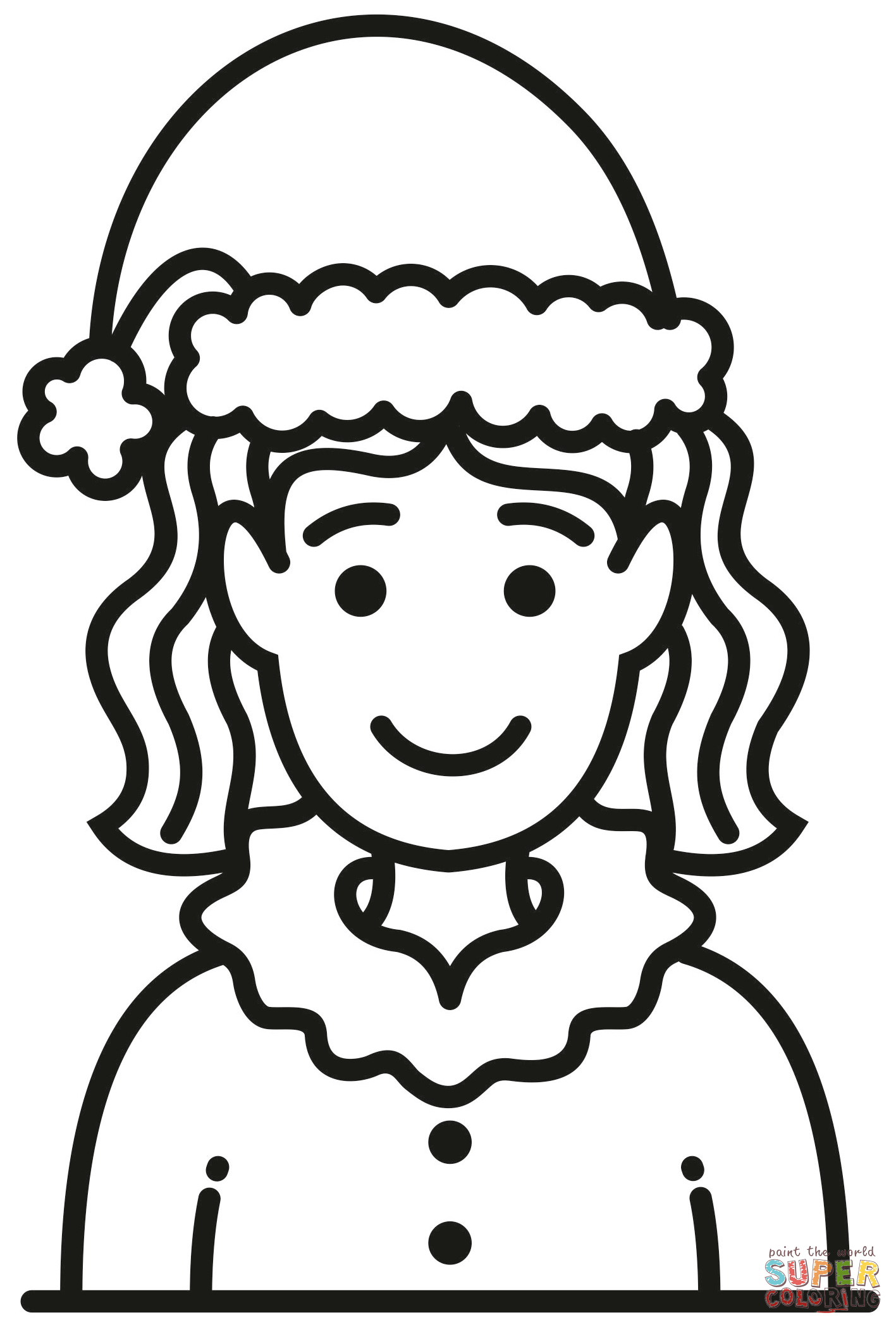 Mrs claus coloring page free printable coloring pages