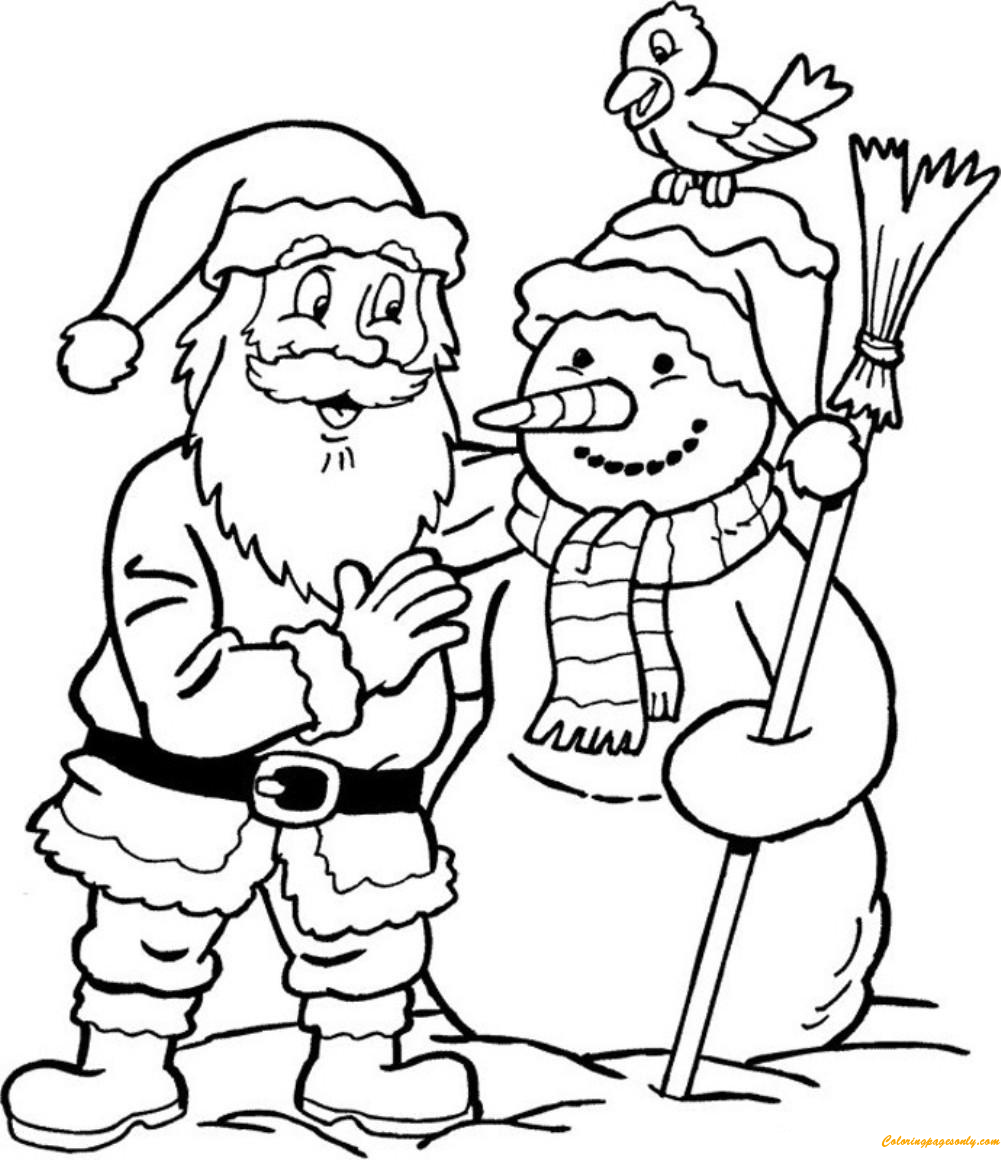 Santa claus coloring pages printable for free download