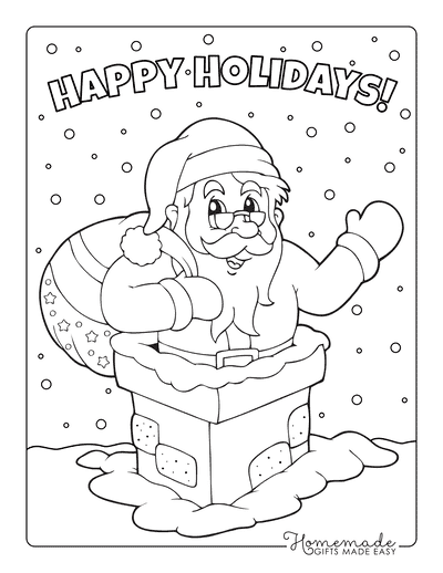 Best santa coloring pages for kids adults free printable pdfs