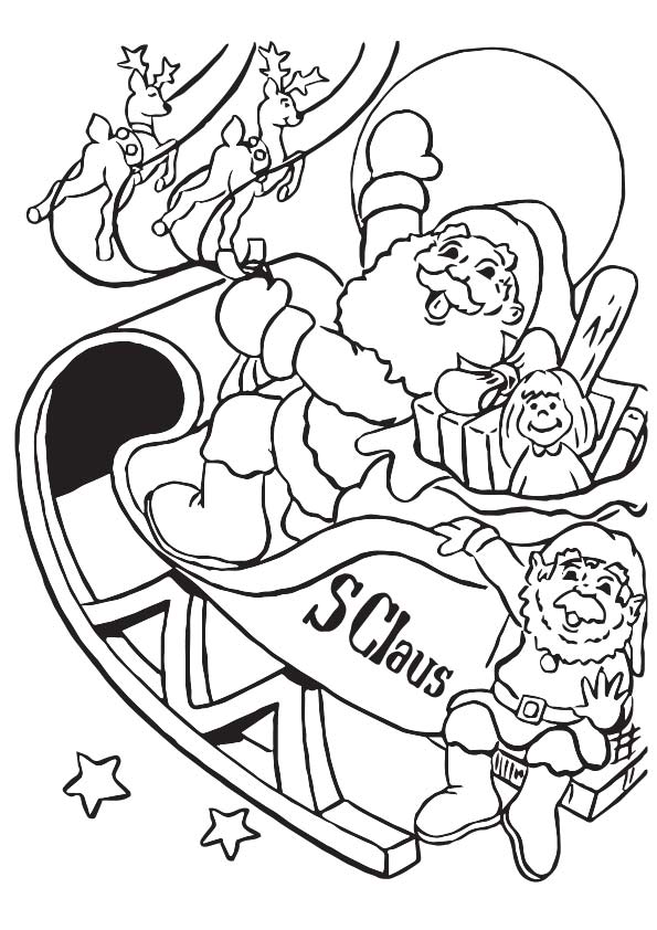 Free printable santa claus coloring pages for kids