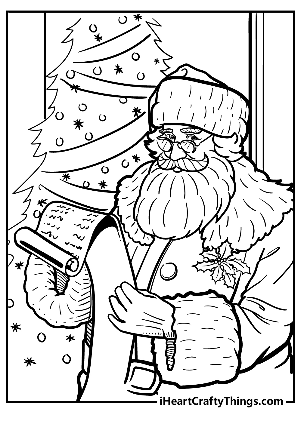 Free santa coloring pages