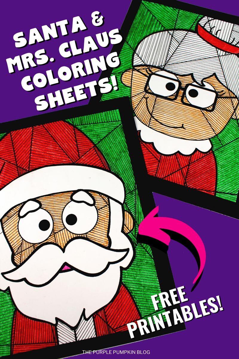 Free printable mrs claus loring sheet for christmas