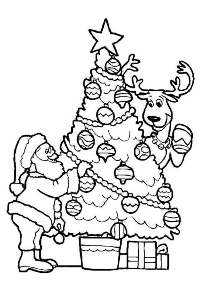 Free printable reindeer coloring pages