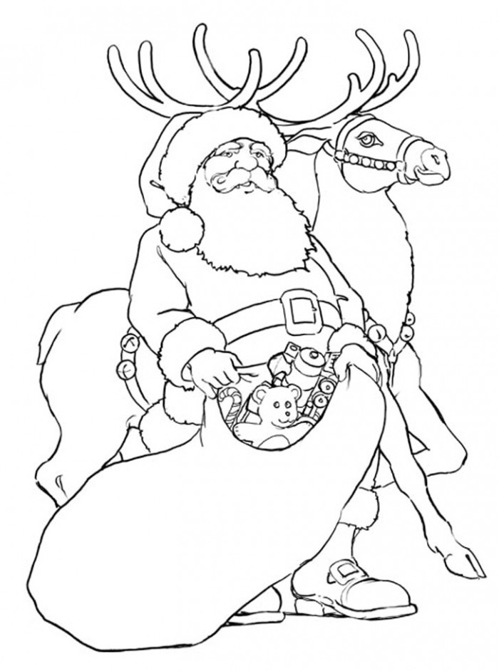 Free printable reindeer coloring pages for kids