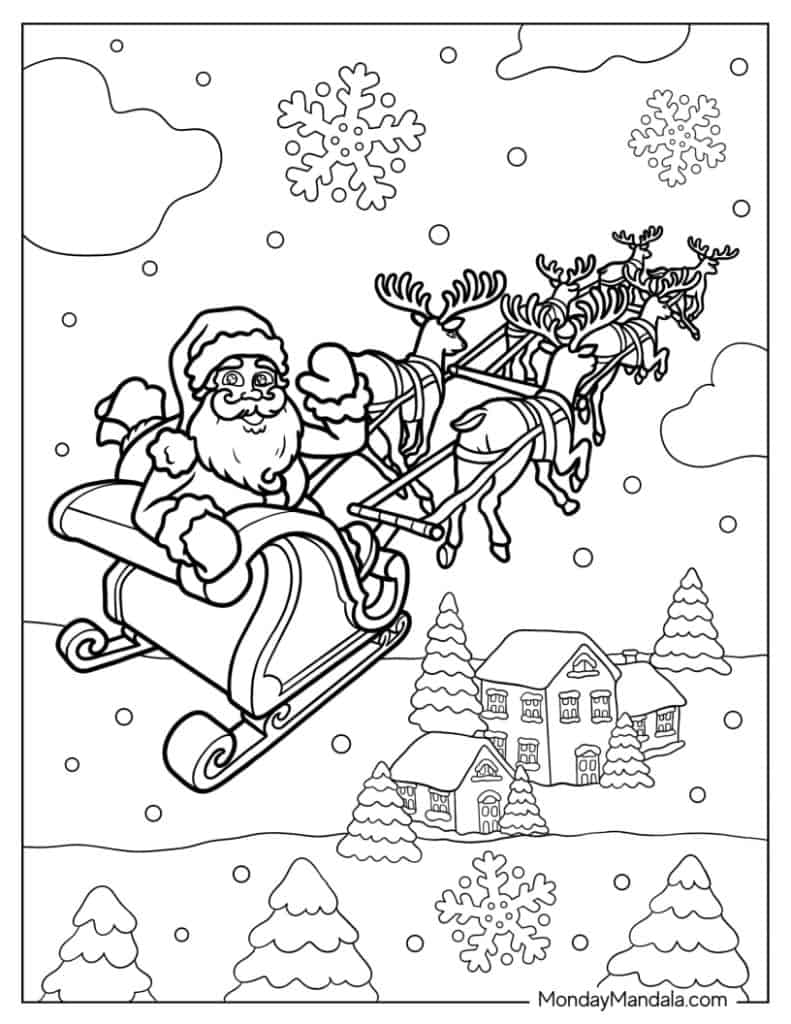 Winter coloring pages free pdf printables