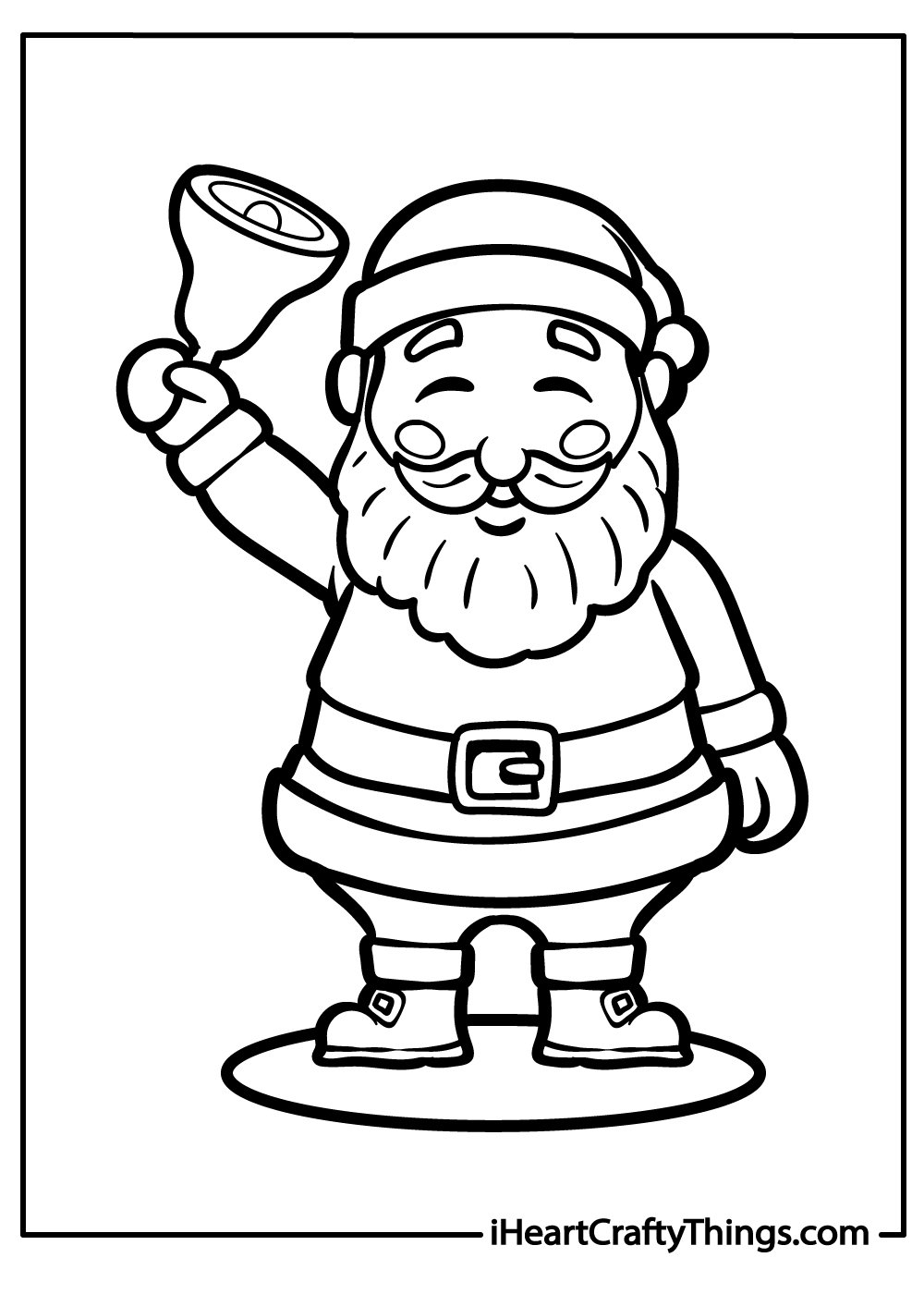 Cute santa christmas coloring pages free printables