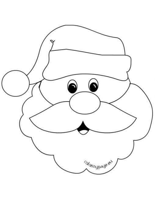 Santa claus face with big beard easy santa drawing how to draw santa santa coloring pages