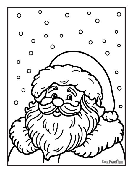 Printable santa coloring pages