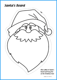 Santas beard activity maple leaf learning library