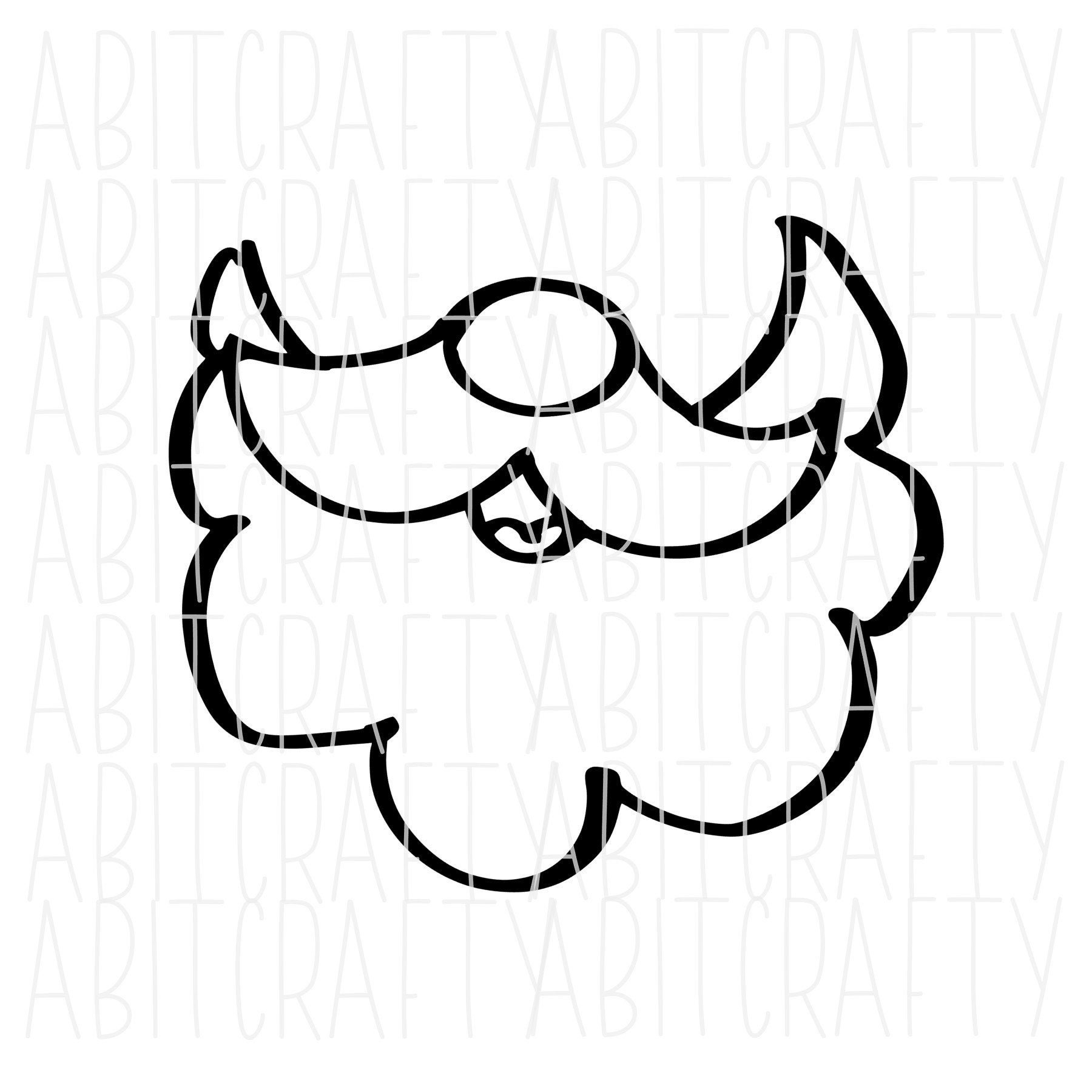 Santa claus beardcoloring page svg png digital download sublimation cricut silhouette hand drawn dollardeal