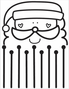 Scissor skills santa beard worksheets christmas activities by from the pond