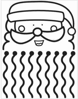 Scissor skills santa beard worksheets christmas activities by from the pond