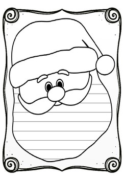 Santa beard writing template by wonderfulworksheets tpt