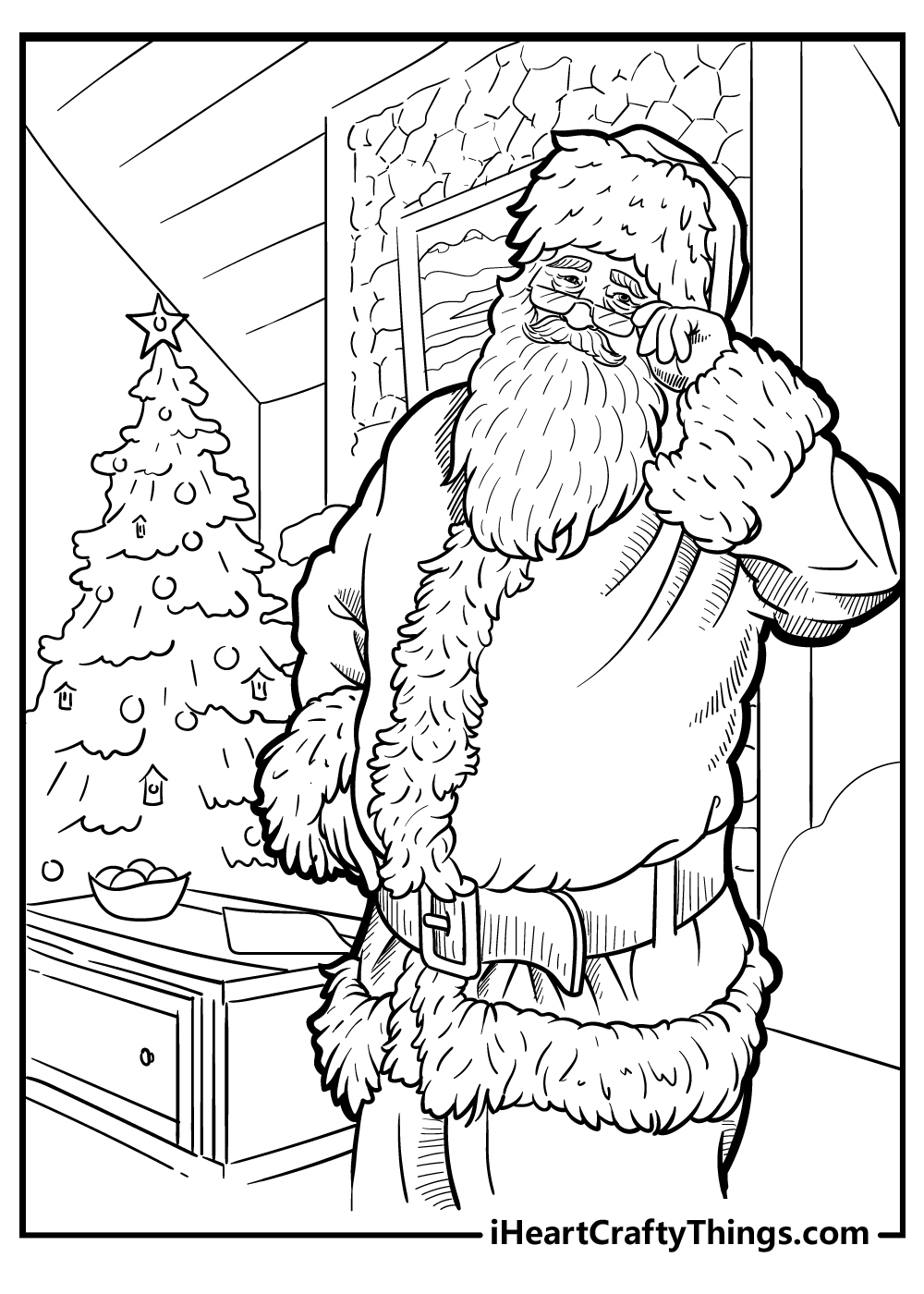 Free santa coloring pages