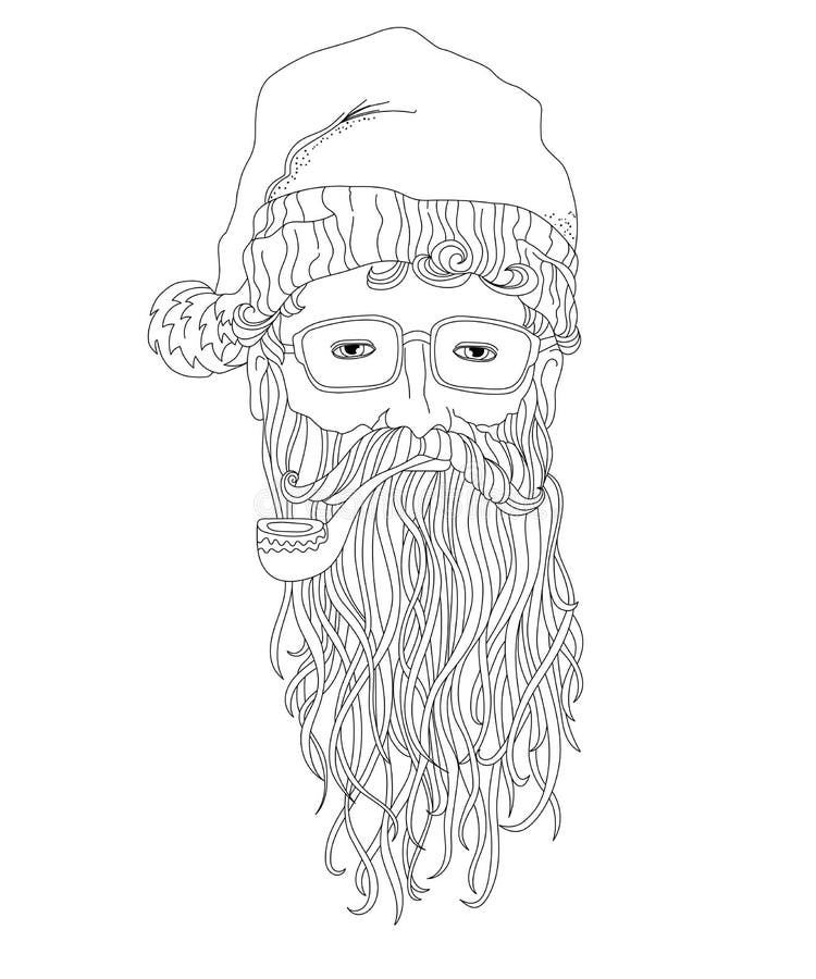 Santa coloring page adult stock illustrations â santa coloring page adult stock illustrations vectors clipart