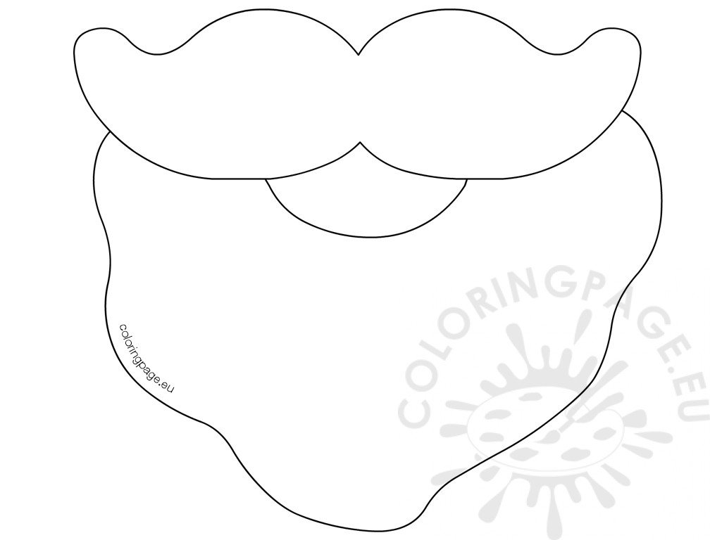 Coloring picture of santa beard coloring page