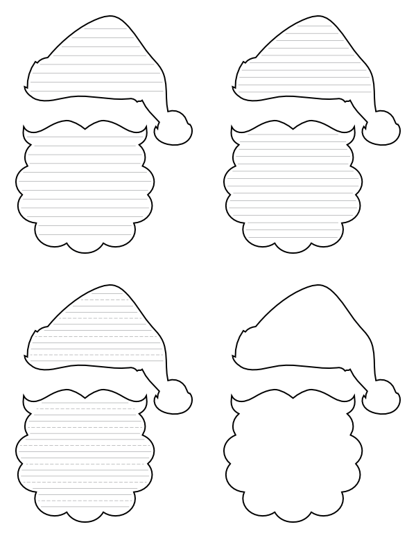 Free printable santa claus hat and beard