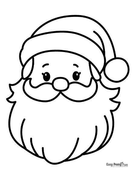 Printable santa coloring pages