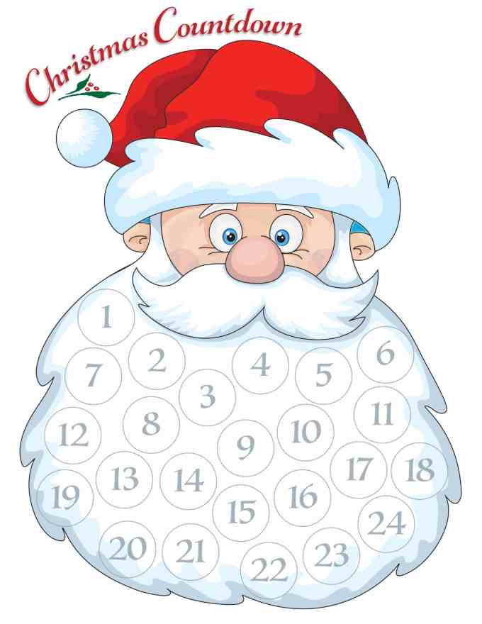 Santa beard countdown calendar