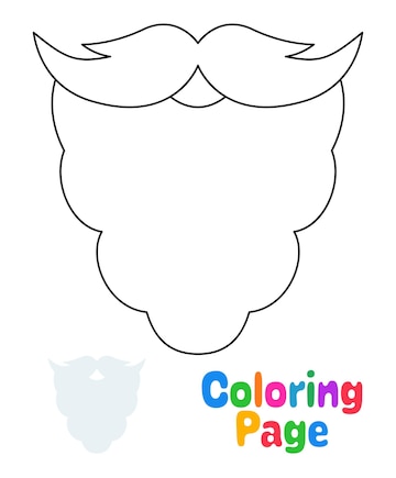 Premium vector coloring page with beard for kids